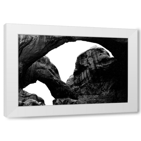 Twisted Stone White Modern Wood Framed Art Print by Koetsier, Albert