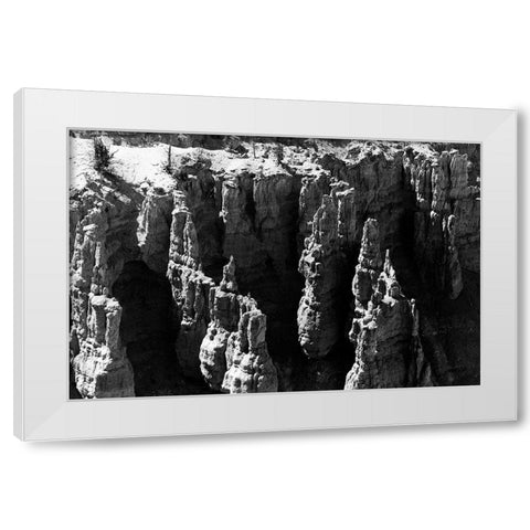 Jagged Forest White Modern Wood Framed Art Print by Koetsier, Albert