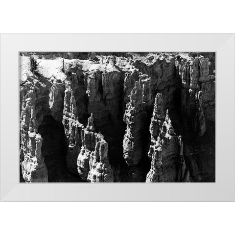 Jagged Forest White Modern Wood Framed Art Print by Koetsier, Albert