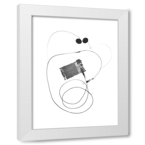 Cassette Player White Modern Wood Framed Art Print by Koetsier, Albert