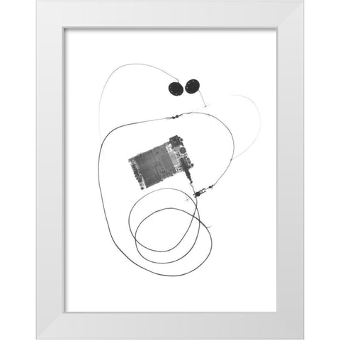 Cassette Player White Modern Wood Framed Art Print by Koetsier, Albert