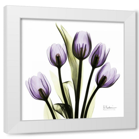 TulipImagine White Modern Wood Framed Art Print by Koetsier, Albert