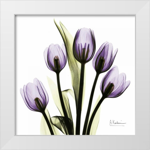 TulipImagine White Modern Wood Framed Art Print by Koetsier, Albert