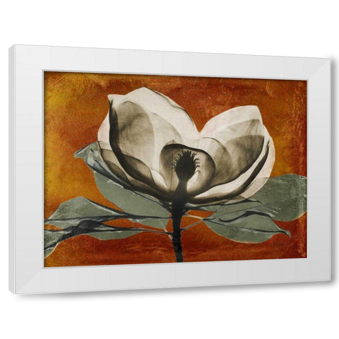 Magnolia Rust 1 White Modern Wood Framed Art Print by Koetsier, Albert