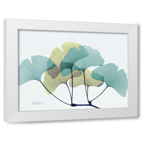 Gingko L140 White Modern Wood Framed Art Print by Koetsier, Albert