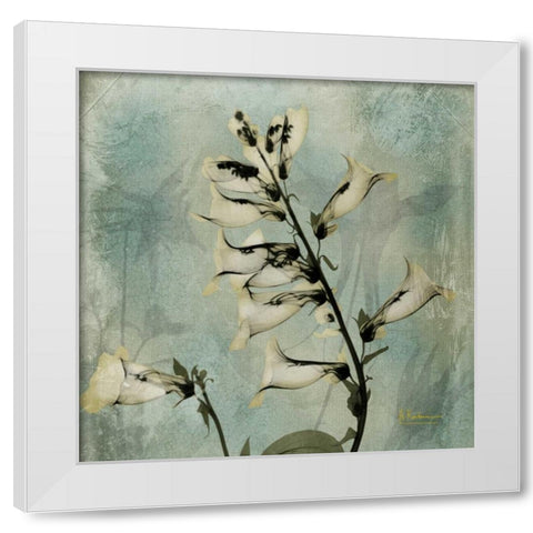 Golden Fox Glove White Modern Wood Framed Art Print by Koetsier, Albert