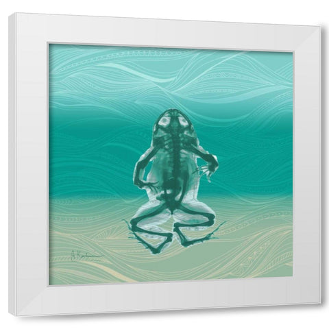 Kermit White Modern Wood Framed Art Print by Koetsier, Albert