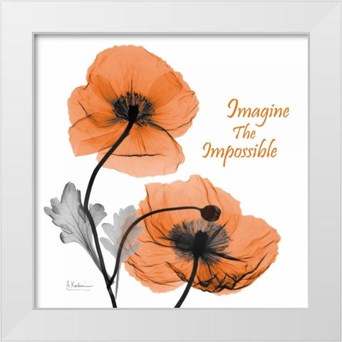 Iceland Poppy Quote White Modern Wood Framed Art Print by Koetsier, Albert