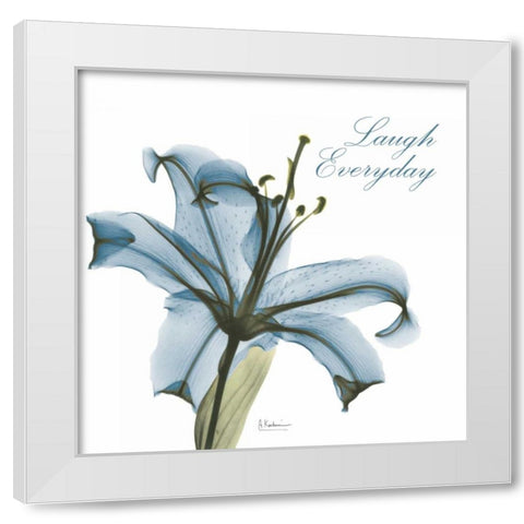 Laugh Everday Lily A36 White Modern Wood Framed Art Print by Koetsier, Albert