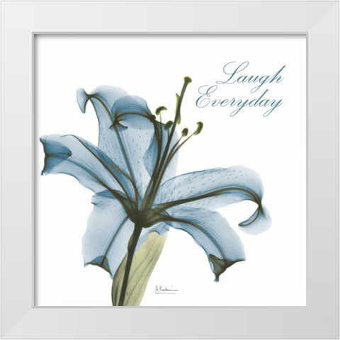 Laugh Everday Lily A36 White Modern Wood Framed Art Print by Koetsier, Albert