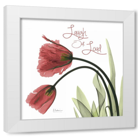 LOL Tulips L83 White Modern Wood Framed Art Print by Koetsier, Albert