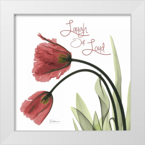 LOL Tulips L83 White Modern Wood Framed Art Print by Koetsier, Albert