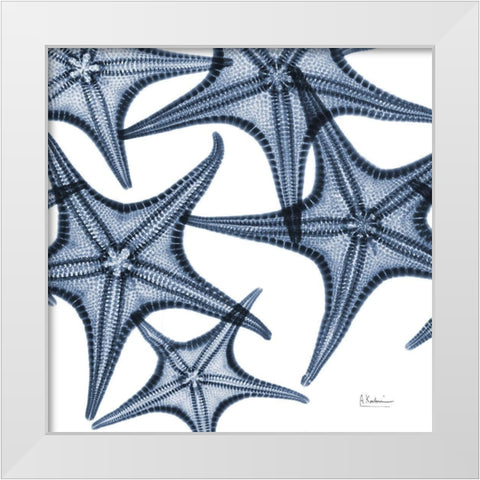 Starfish Trip 4 White Modern Wood Framed Art Print by Koetsier, Albert