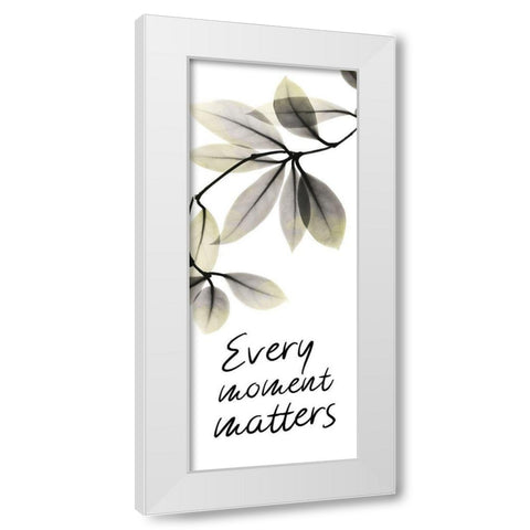 Every Moment Matters White Modern Wood Framed Art Print by Koetsier, Albert