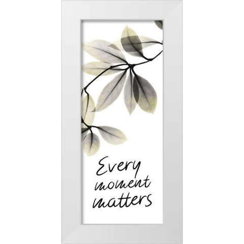 Every Moment Matters White Modern Wood Framed Art Print by Koetsier, Albert