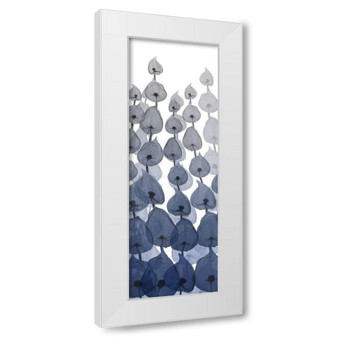 Sapphire Blooms On White 3 White Modern Wood Framed Art Print by Koetsier, Albert
