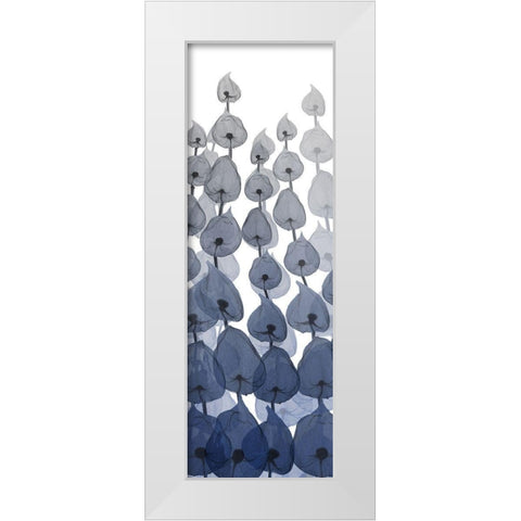 Sapphire Blooms On White 3 White Modern Wood Framed Art Print by Koetsier, Albert