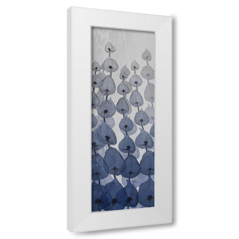 Sapphire Blooms 1 White Modern Wood Framed Art Print by Koetsier, Albert