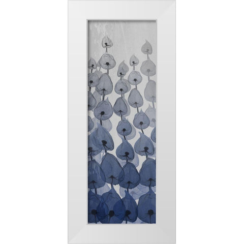 Sapphire Blooms 1 White Modern Wood Framed Art Print by Koetsier, Albert