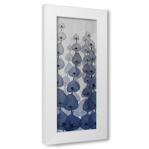 Sapphire Blooms 2 White Modern Wood Framed Art Print by Koetsier, Albert