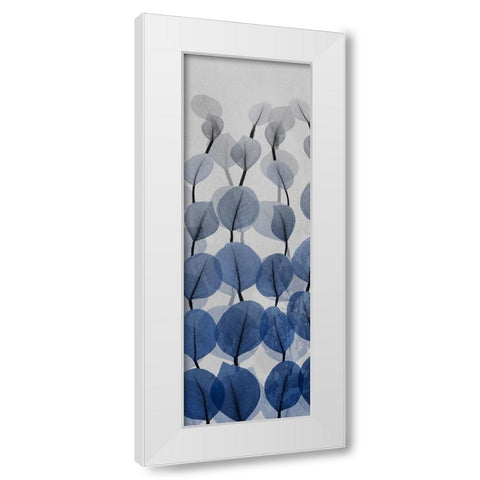 Sapphire Blooms 3 White Modern Wood Framed Art Print by Koetsier, Albert