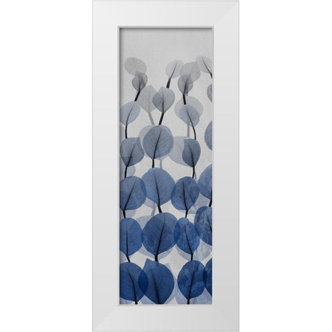 Sapphire Blooms 3 White Modern Wood Framed Art Print by Koetsier, Albert