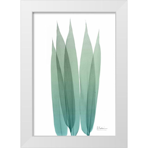 Radiant Bamboo Leaf 1 White Modern Wood Framed Art Print by Koetsier, Albert
