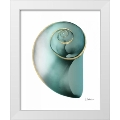 Shimmering Snail 2 White Modern Wood Framed Art Print by Koetsier, Albert