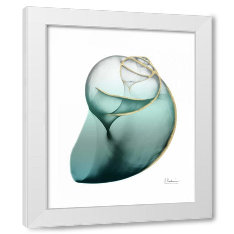 Shimmering Snail 3 White Modern Wood Framed Art Print by Koetsier, Albert