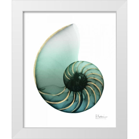 Shimmering Snail 4 White Modern Wood Framed Art Print by Koetsier, Albert