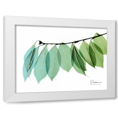 Golden Camelia Leaf White Modern Wood Framed Art Print by Koetsier, Albert