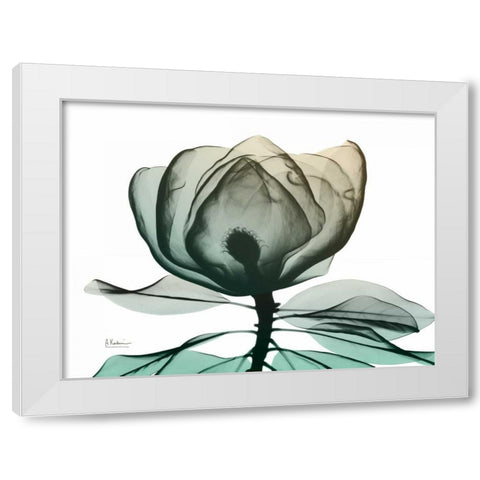 Emerald Magnolia 1 White Modern Wood Framed Art Print by Koetsier, Albert