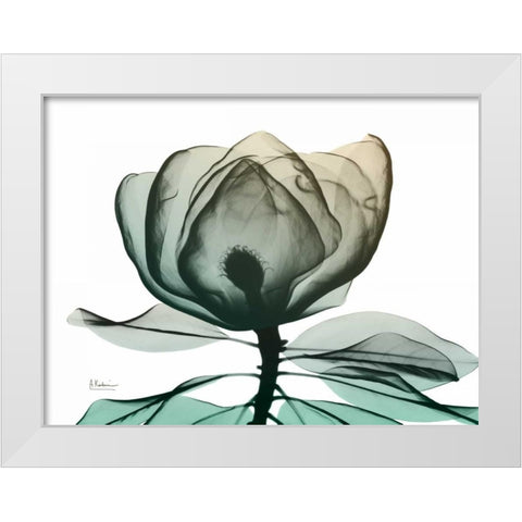 Emerald Magnolia 1 White Modern Wood Framed Art Print by Koetsier, Albert