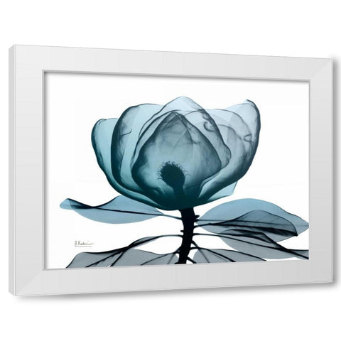 Midnight Magnolia 1 White Modern Wood Framed Art Print by Koetsier, Albert