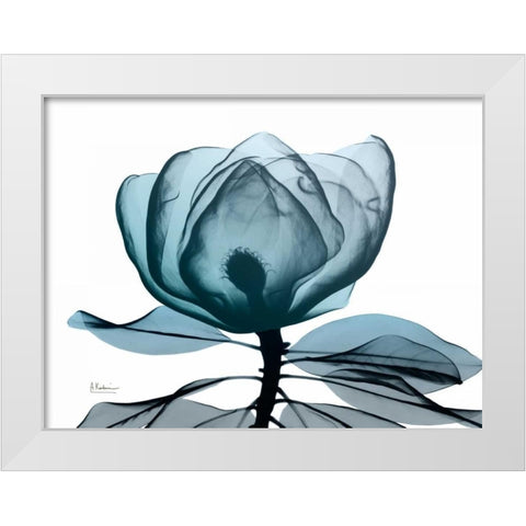 Midnight Magnolia 1 White Modern Wood Framed Art Print by Koetsier, Albert