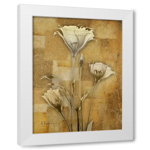 Zenfully Golden 2 White Modern Wood Framed Art Print by Koetsier, Albert