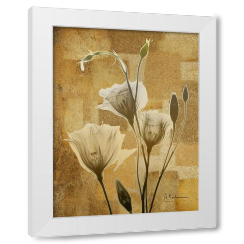 Zenfully Golden 3 White Modern Wood Framed Art Print by Koetsier, Albert