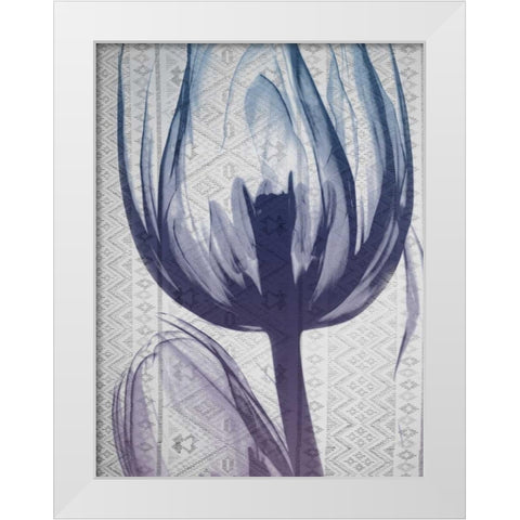 Aubergine Textiles 1 White Modern Wood Framed Art Print by Koetsier, Albert