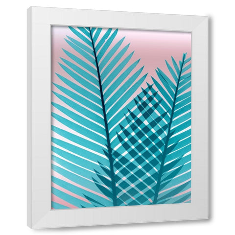 Cotton Candy Fern White Modern Wood Framed Art Print by Koetsier, Albert