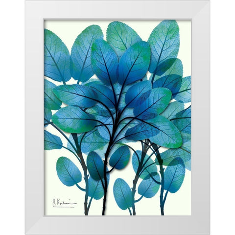 Azure Embrace 1 White Modern Wood Framed Art Print by Koetsier, Albert