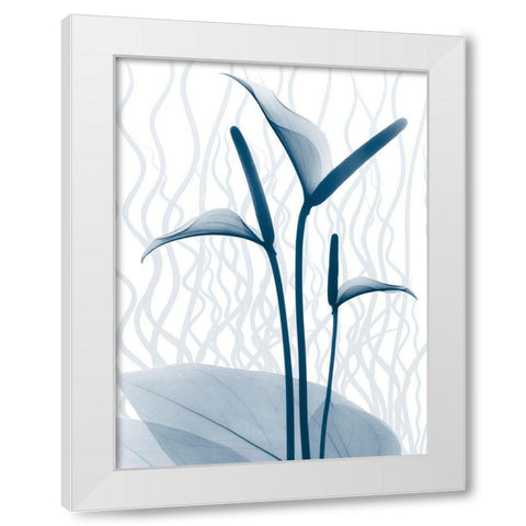 Blue Dawn 1 White Modern Wood Framed Art Print by Koetsier, Albert