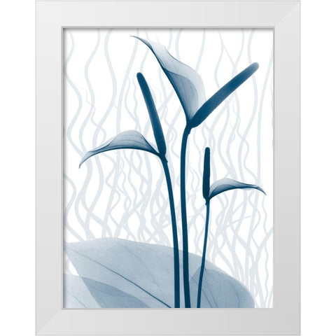 Blue Dawn 1 White Modern Wood Framed Art Print by Koetsier, Albert