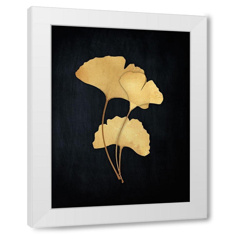 Midas Ginkgo 2 White Modern Wood Framed Art Print by Koetsier, Albert