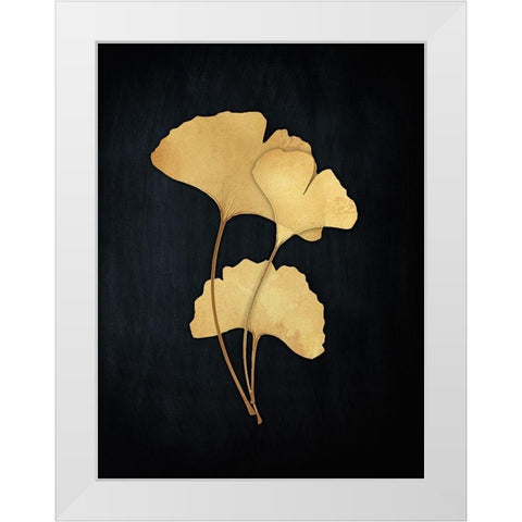 Midas Ginkgo 2 White Modern Wood Framed Art Print by Koetsier, Albert