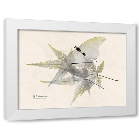 Sunny Flight White Modern Wood Framed Art Print by Koetsier, Albert