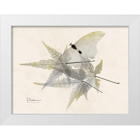 Sunny Flight White Modern Wood Framed Art Print by Koetsier, Albert