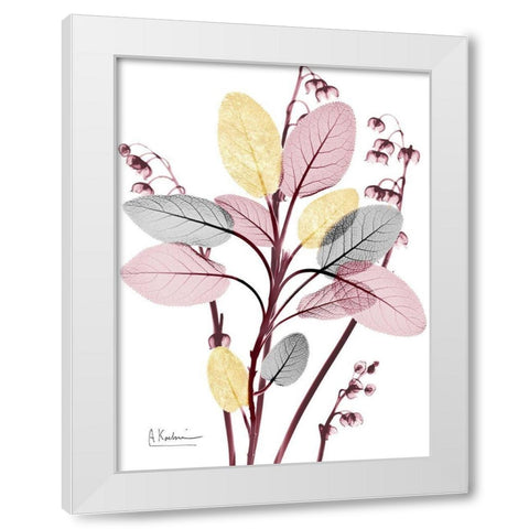 Blush Fusion 1  White Modern Wood Framed Art Print by Koetsier, Albert