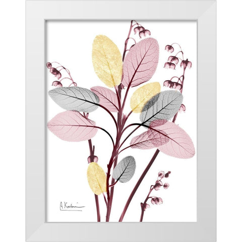 Blush Fusion 1  White Modern Wood Framed Art Print by Koetsier, Albert