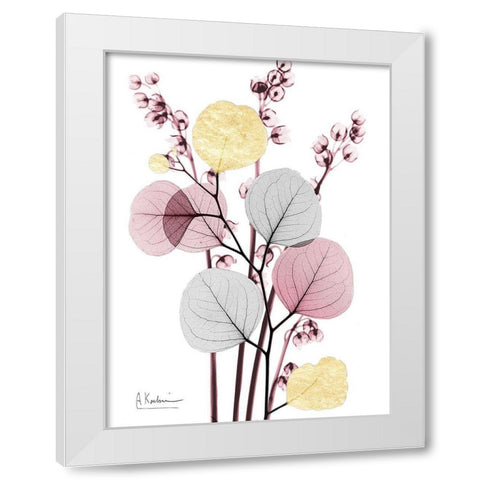 Blush Fusion 2 White Modern Wood Framed Art Print by Koetsier, Albert