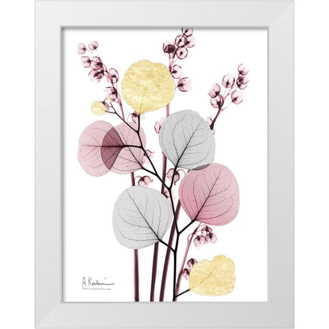 Blush Fusion 2 White Modern Wood Framed Art Print by Koetsier, Albert